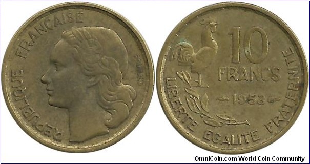 France 10 Francs 1953