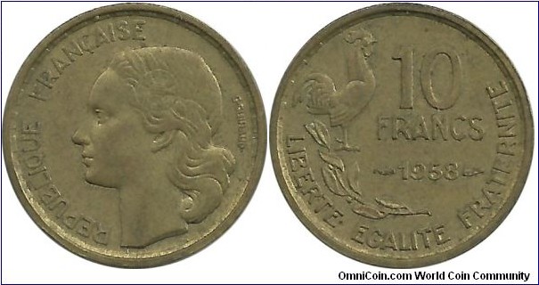 France 10 Francs 1958