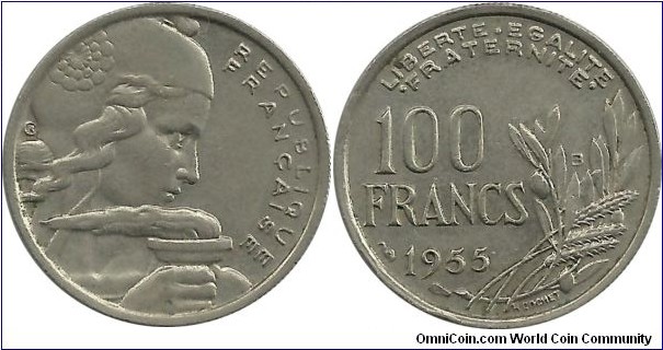 France 100 Francs 1955B