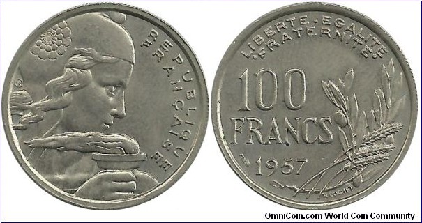 France 100 Francs 1957