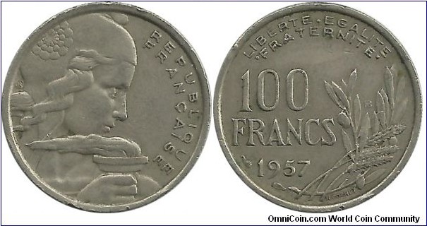 France 100 Francs 1957B