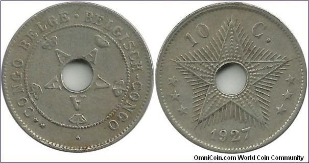 BelgianCongo 10 Centimes 1927