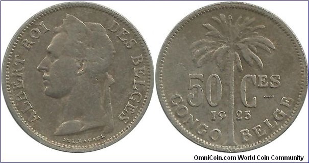 BelgianCongo 50 Centimes 1925