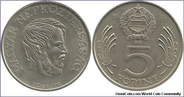 PRHungary 5 Forint 1984 - Diameter: 23.4 mm