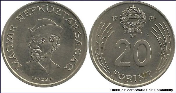 PRHungary 20 Forint 1984 - Diameter: 26.8 mm