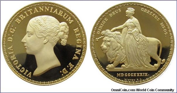 1839 UK Victoria 5 Pound 