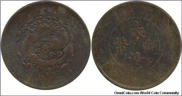 China-Empire 20 Cash 1907 Y#11.2