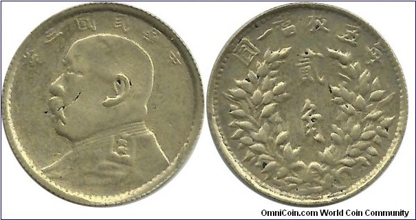 China-Republic 20 Cents ND 3(1914) -Fake-