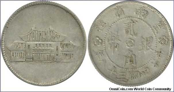 China-Republic 20 Cents 38(1949) Yunnan