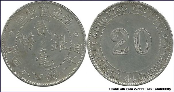 China-Foo Kien 20 Cents ND(1923)