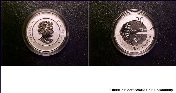 The latest in the $20 for $20 silver coin series, this one celebrating Hockey!