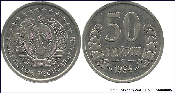 Uzbekistan 50 Tiyin 1994