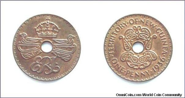 New Guinea 1936 penny