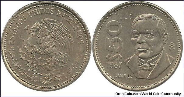 Mexico 50 Pesos 1987