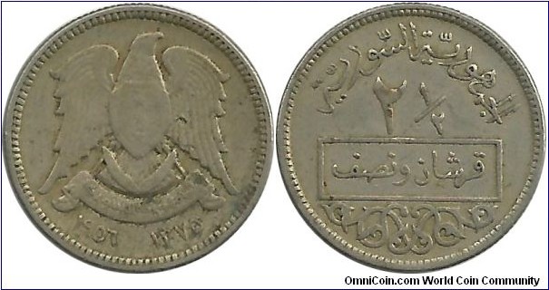 Syria 2½ Piastres 1375-1956
