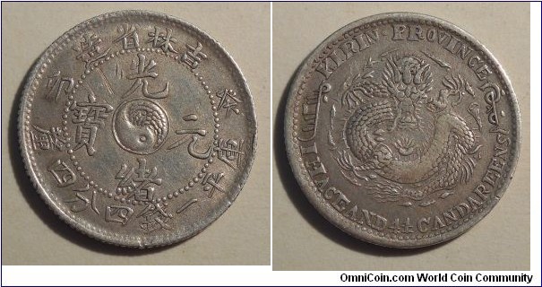 20 CENTS KIRIN PROVINCE silver