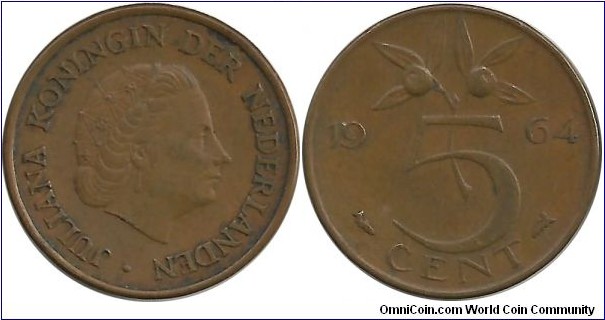 Nederland 5 Cent 1964