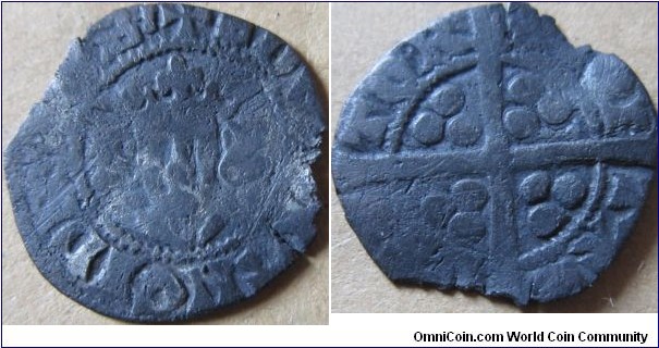 late Edward I penny of Canterbury. unusual mark on obverse