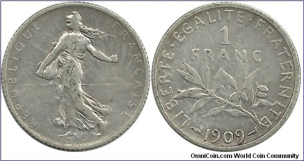 France 1 Franc 1909