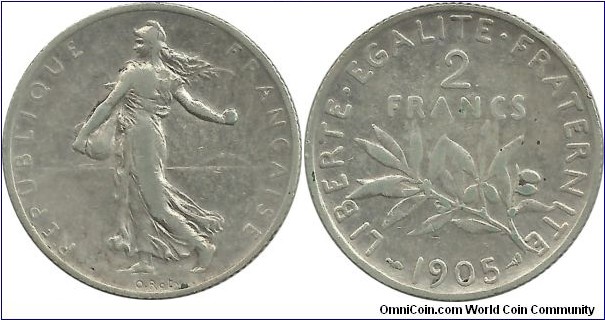France 2 Francs 1905