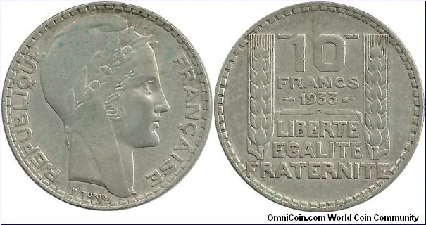 France 10 Francs 1933