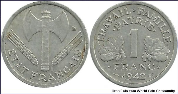 France 1 Franc 1942