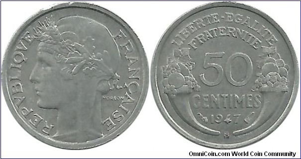 France 50 Centimes 1947B