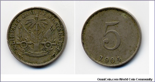 1904 (w) 5 Centimes