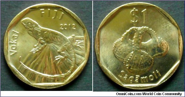 Fiji 1 dollar.
2012