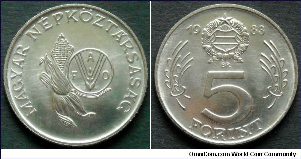 Hungary 5 forint.
1983, F.A.O. issue.