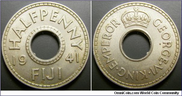 Fiji 1941 half penny. 