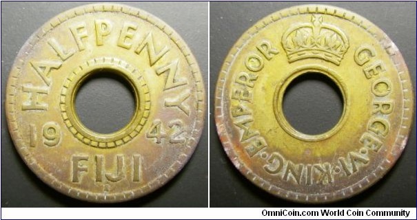 Fiji 1942 half penny. 