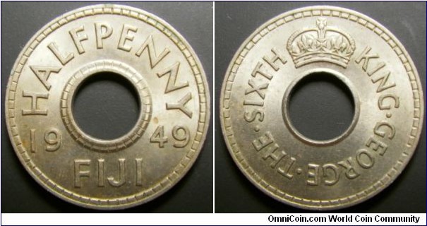 Fiji 1949 half penny. Nice condition. 