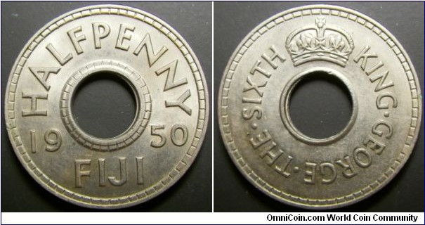 Fiji 1950 half penny. 