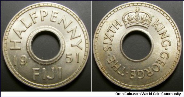 Fiji 1951 half penny. 