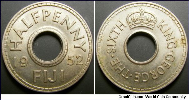 Fiji 1952 half penny. 