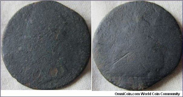 another worn Georgue II halfpenny unknown date