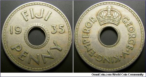 Fiji 1935 1 penny. 