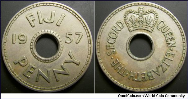 Fiji 1957 1 penny. 