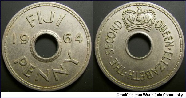 Fiji 1964 1 penny. 