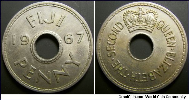 Fiji 1967 1 penny. 
