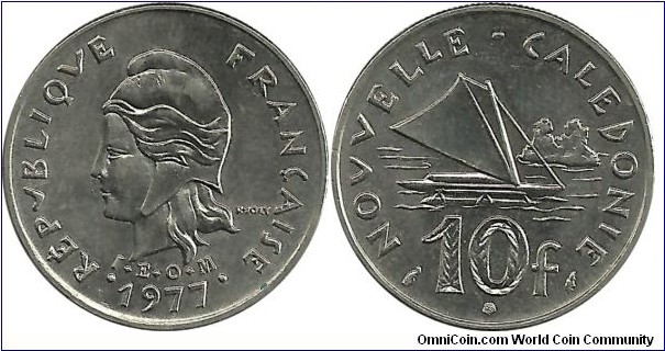 NewCaledonia 10 Francs 1977-IEOM