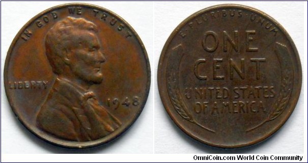 Lincoln wheat cent.
1948