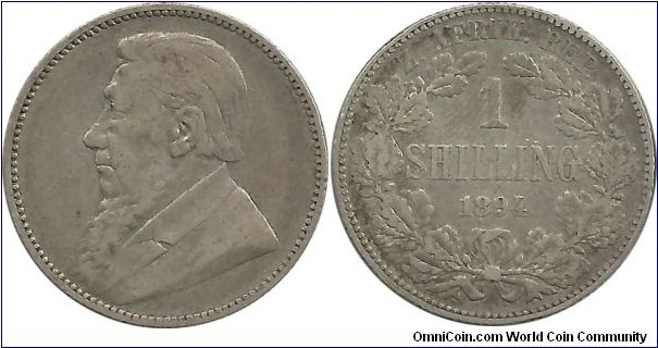SouthAfrica-ZAR 1 Shilling 1894
