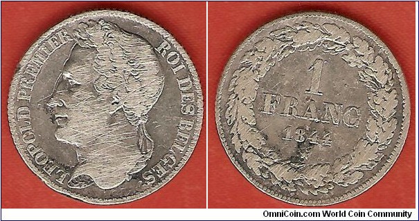 1 franc struck in 0.900 silver
