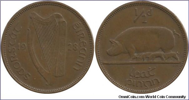 Ireland ½ Penny 1928
