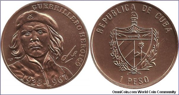 Cuba 1 Peso ND(2007) - 40th Anniversary of the Death of Che Guevara(Cu)