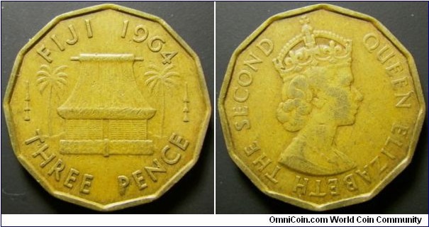 Fiji 1964 3 pence. 