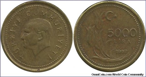Turkey 5000 Lira 1997
