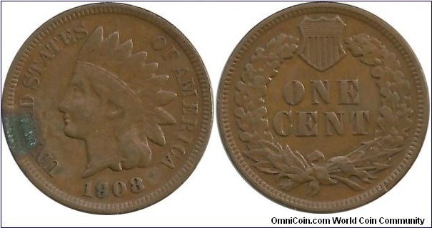 USA 1 Cent 1908